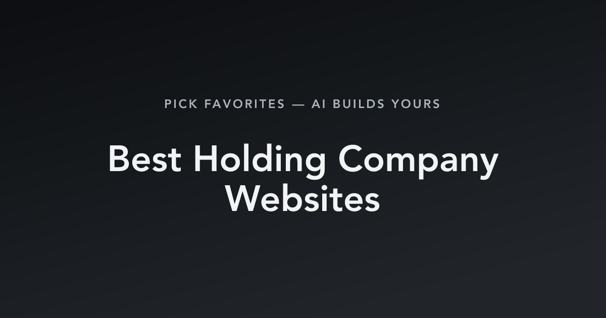 Best Holding Company Websites with count