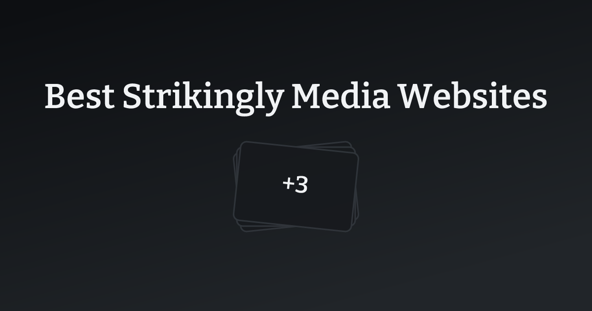 Best Strikingly Media Websites with count