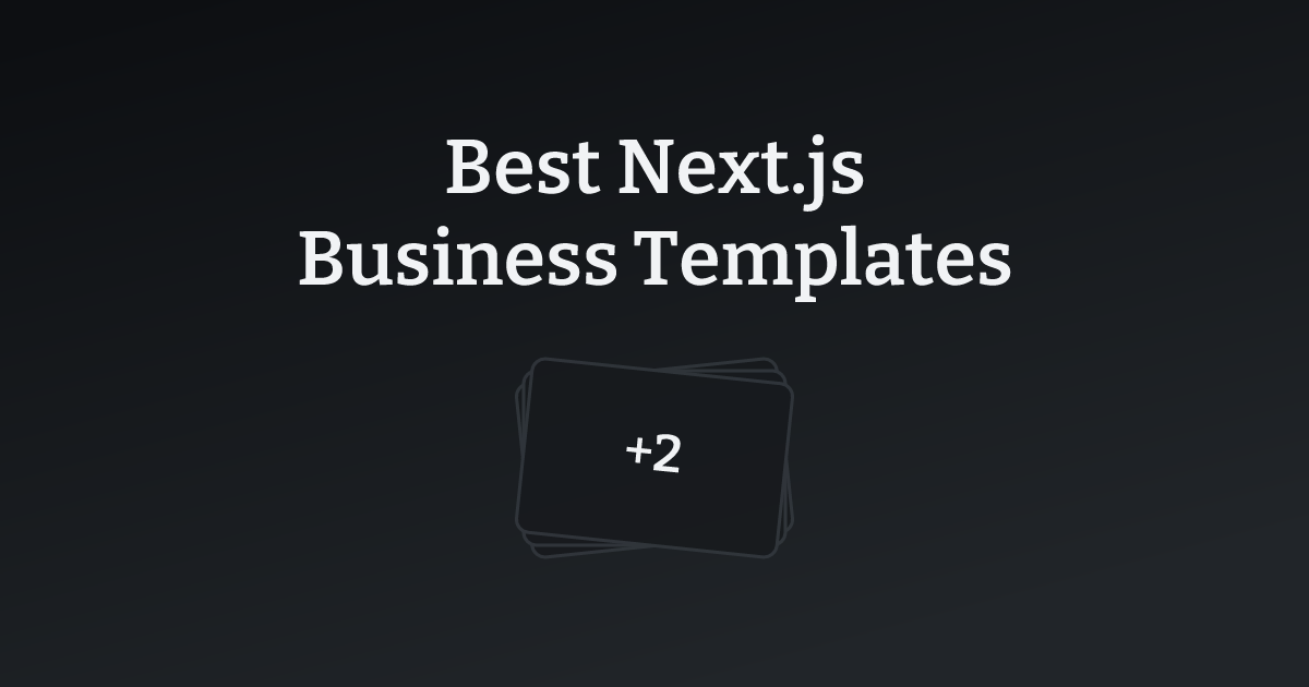 Best Next.js Business Templates with count