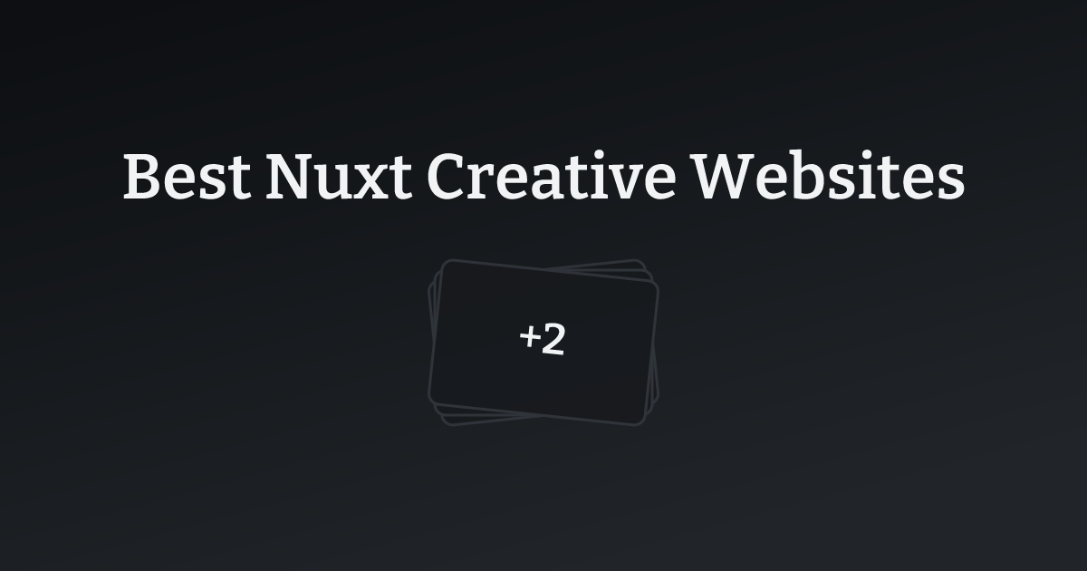 Best Nuxt Creative Websites with count