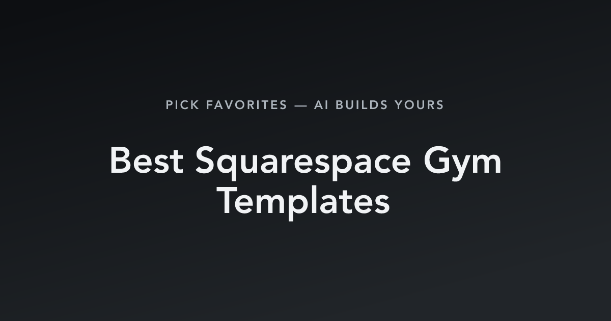 Best Squarespace Gym Templates with count
