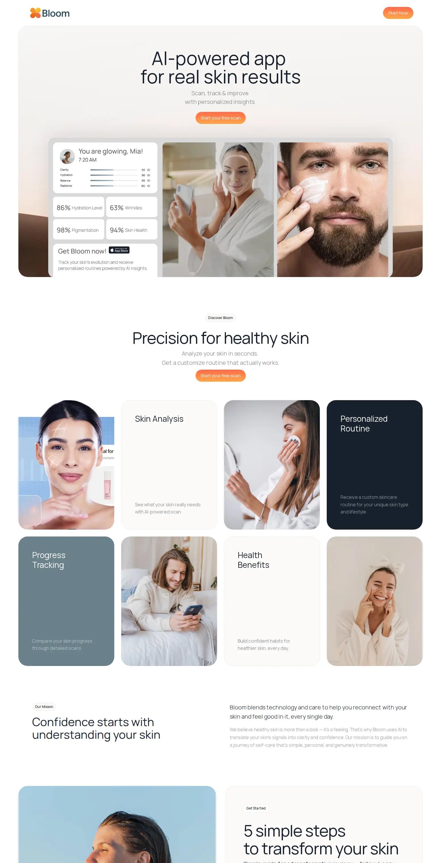 Bloom Skin AI screenshot