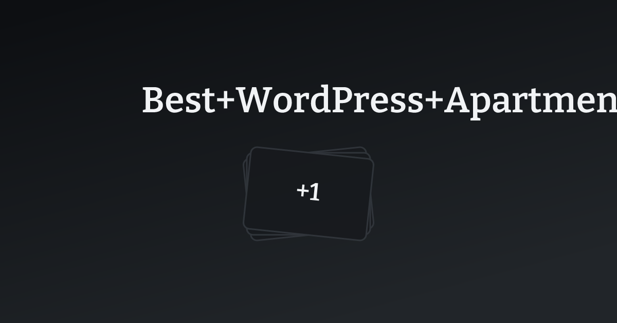 Best WordPress Apartment Websites with count
