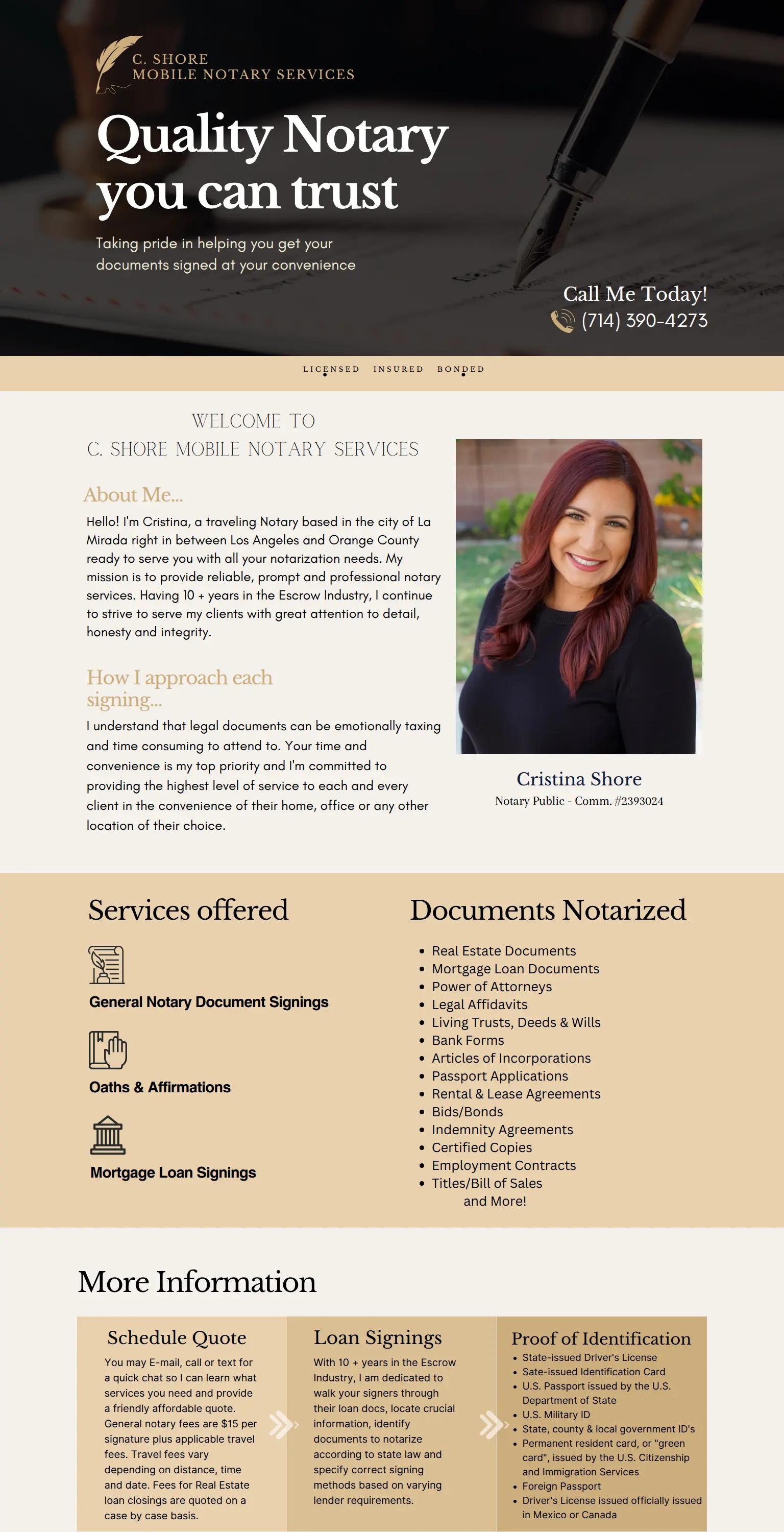 C. Shore Mobile Notary Services screenshot