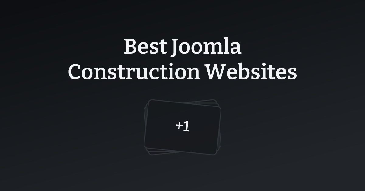 Best Joomla Construction Websites with count