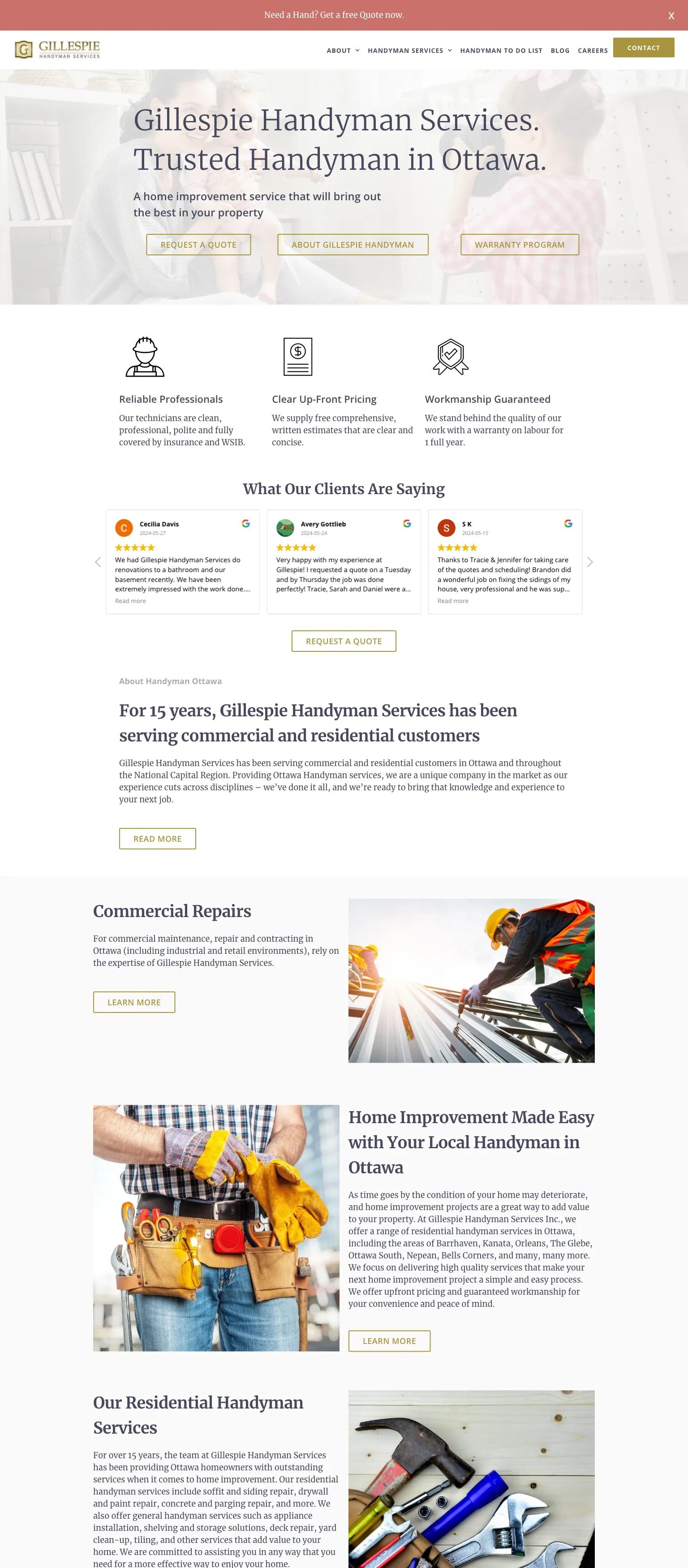 Gillespie Handyman Services screenshot