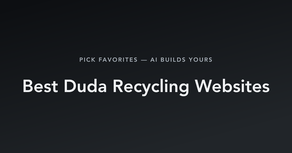 Best Duda Recycling Websites with count