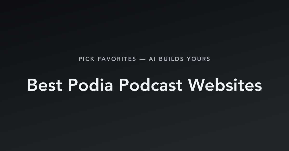 Best Podia Podcast Websites with count