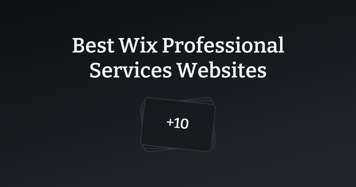 Best Wix Professional Services Websites with count
