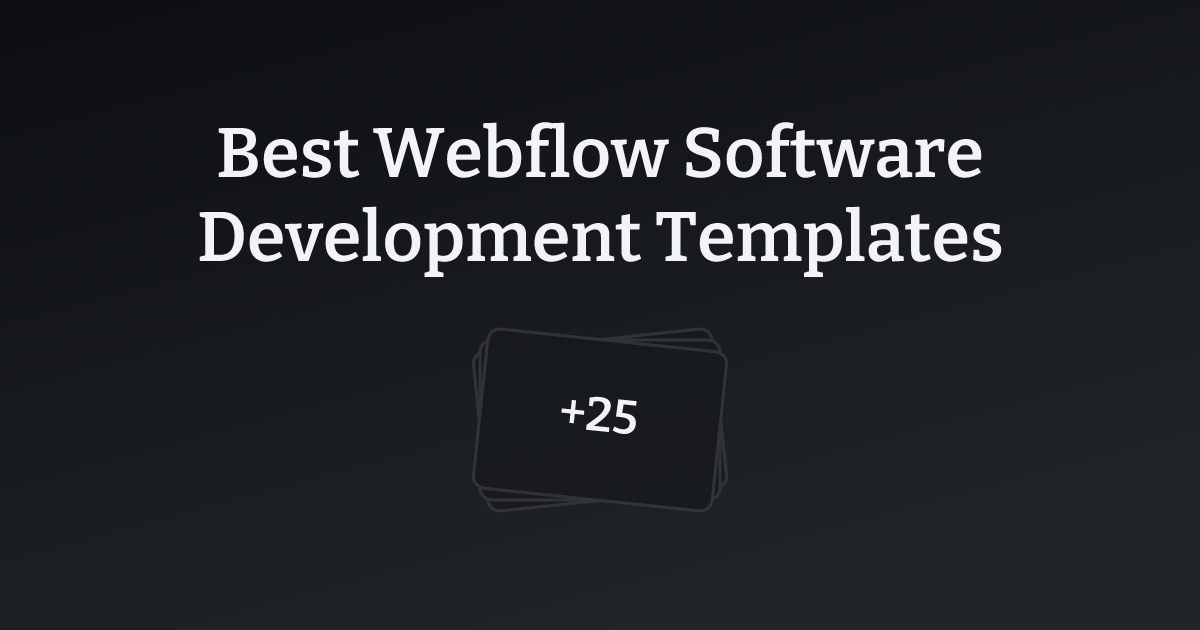 Best Webflow Software Development Templates with count
