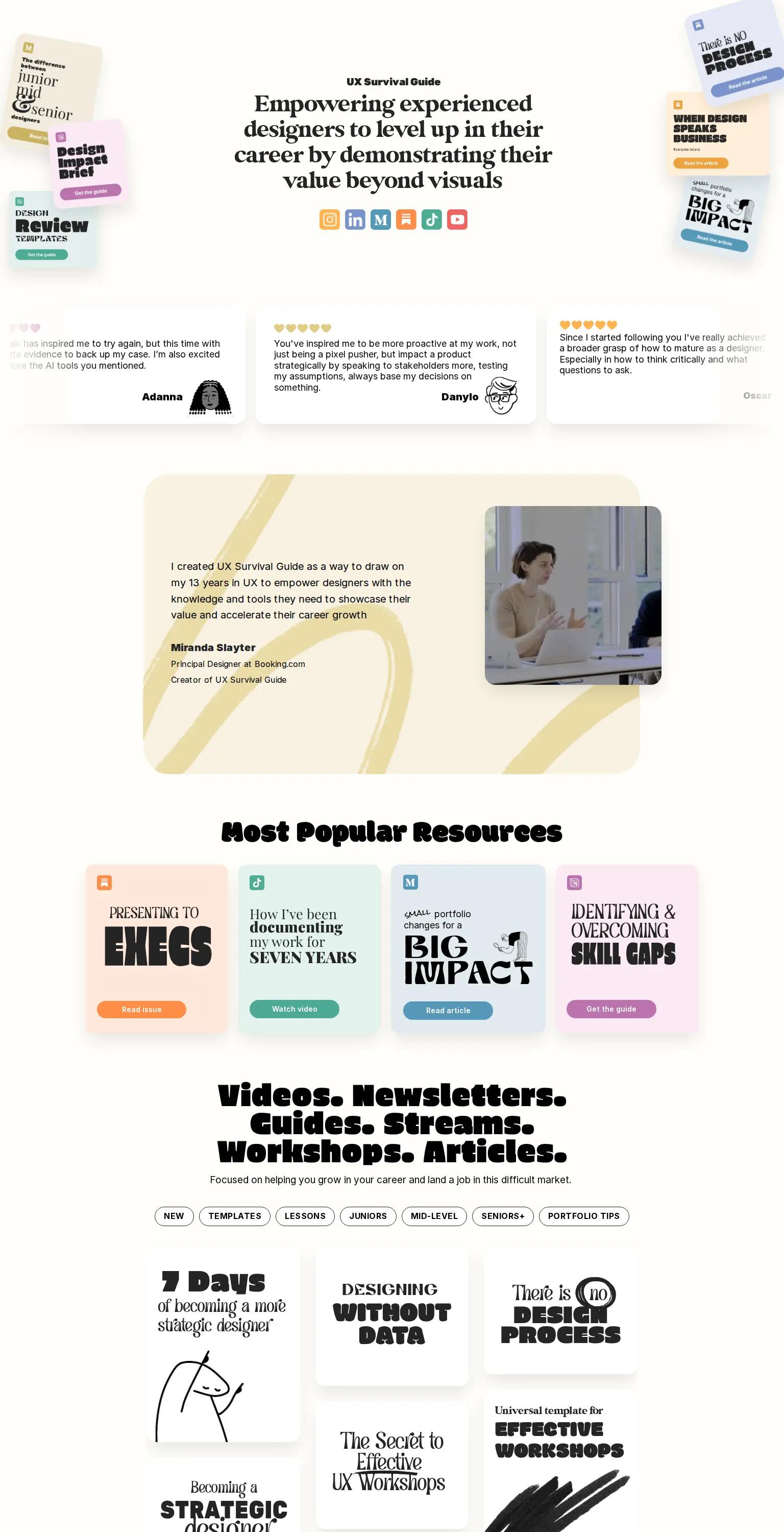 UX Survival Guide screenshot