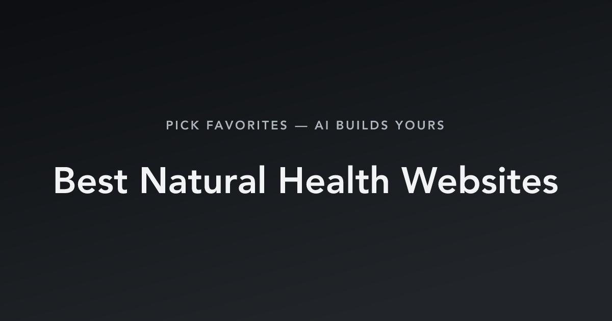 Best Natural Health Websites with count