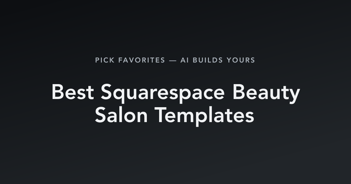 Best Squarespace Beauty Salon Templates with count