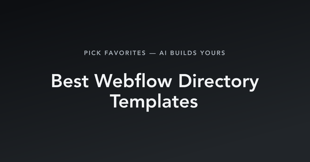 Best Webflow Directory Templates with count