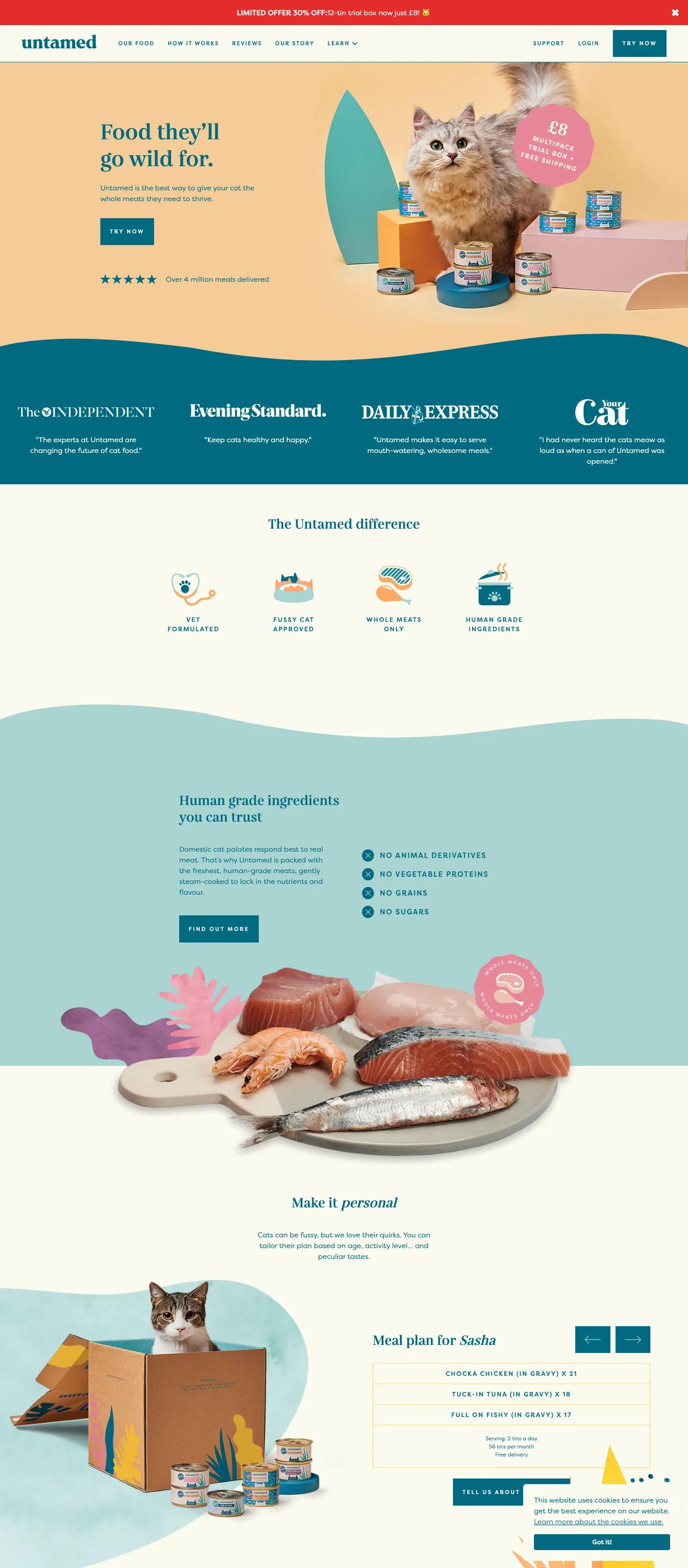 Untamed Cat Food screenshot