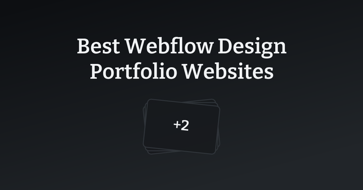 Best Webflow Design Portfolio Websites with count