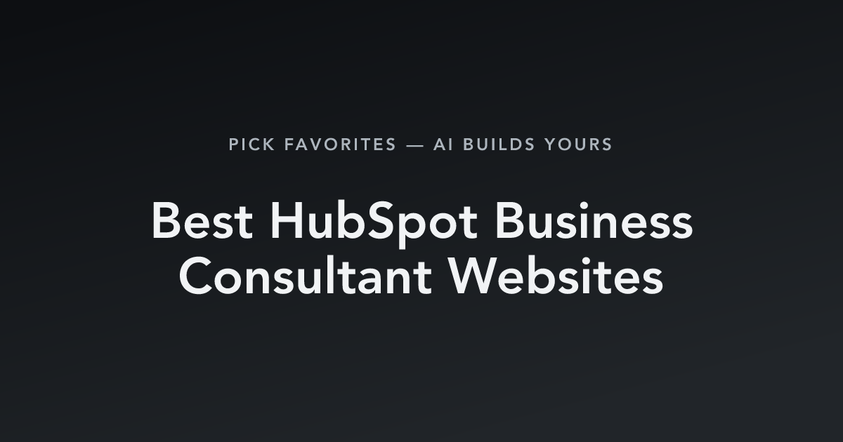Best HubSpot Business Consultant Websites with count