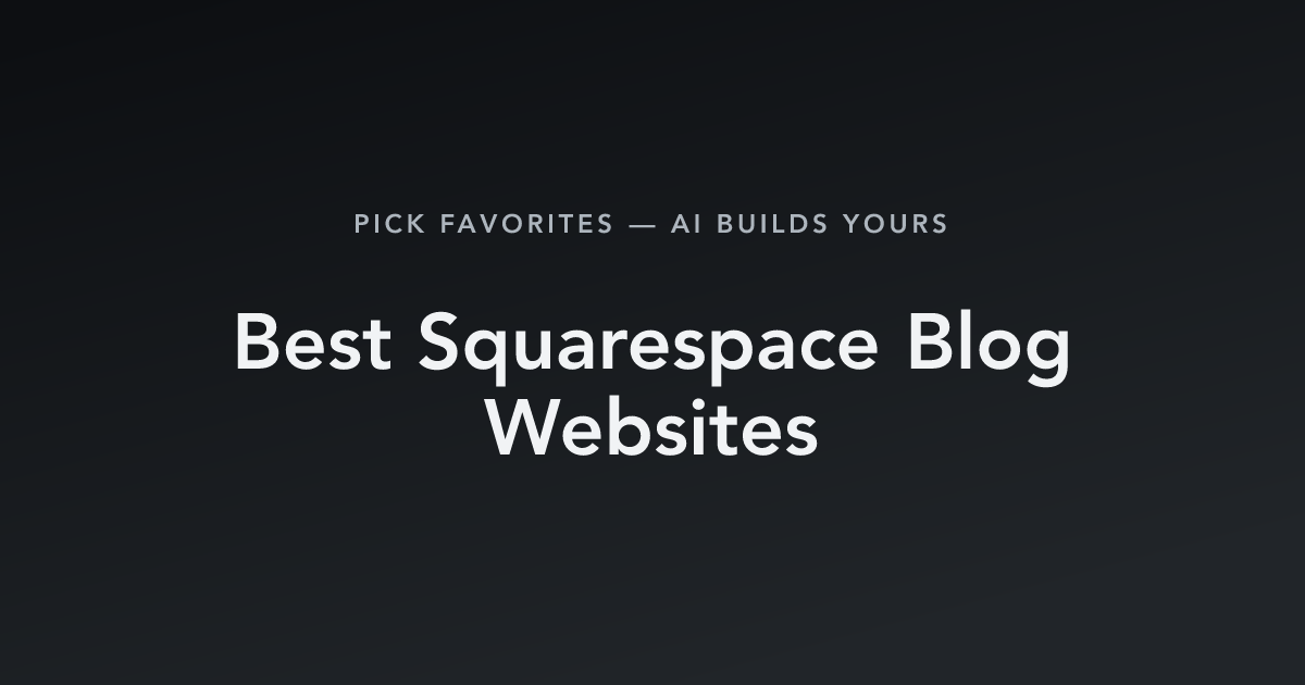 Best Squarespace Blog Websites with count