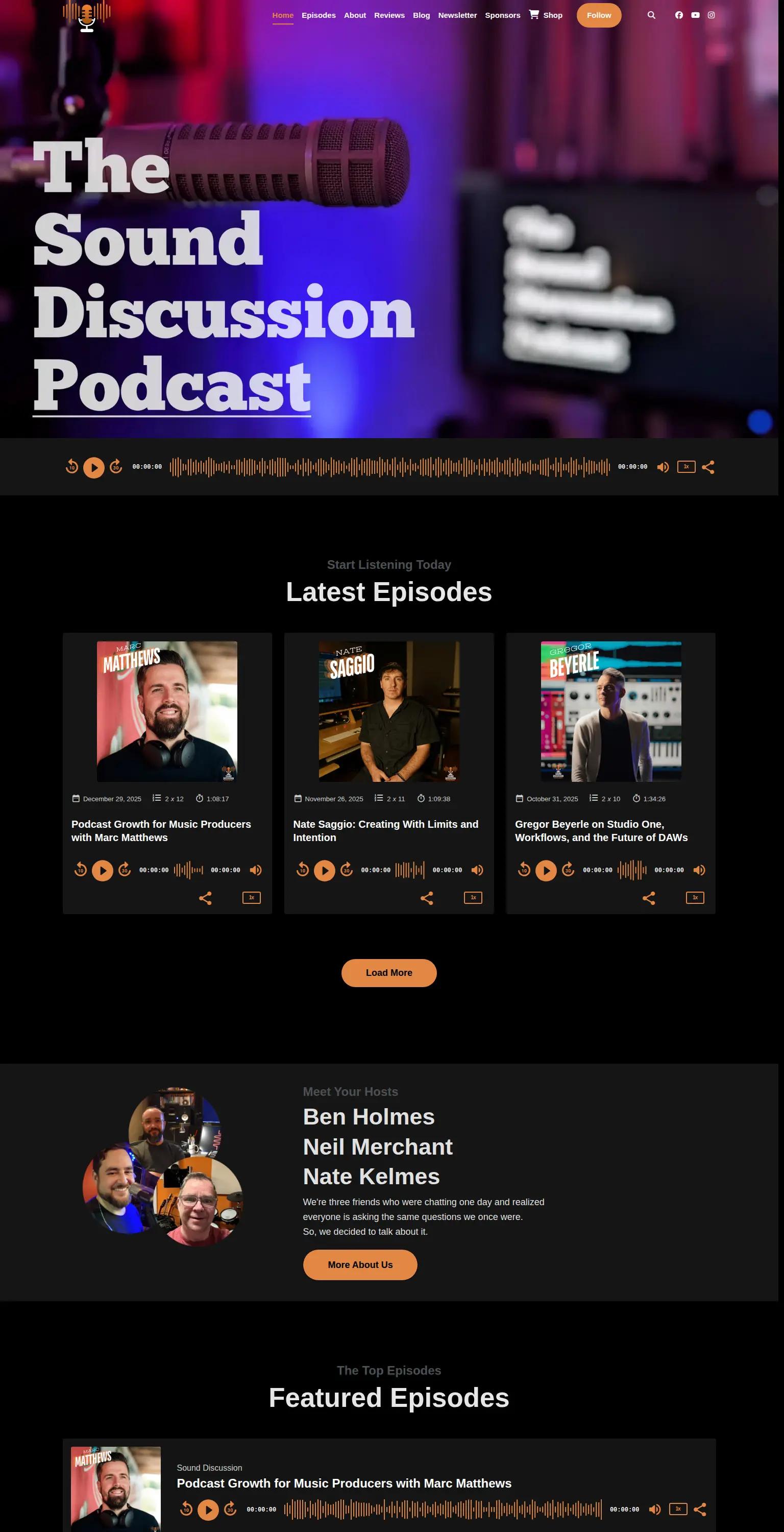 Sound Discussion Podcast screenshot