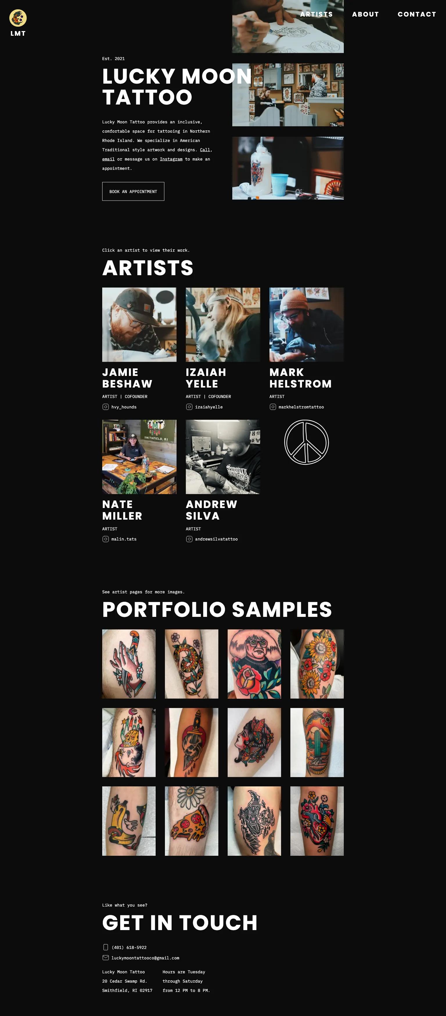 Lucky Moon Tattoo screenshot