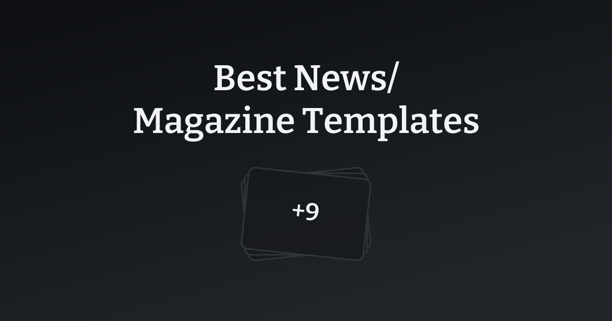 Best News/Magazine Templates with count