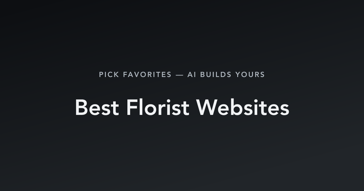 Best Florist Websites with count