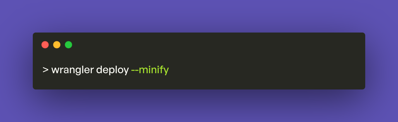 Wrangler deploy in command line