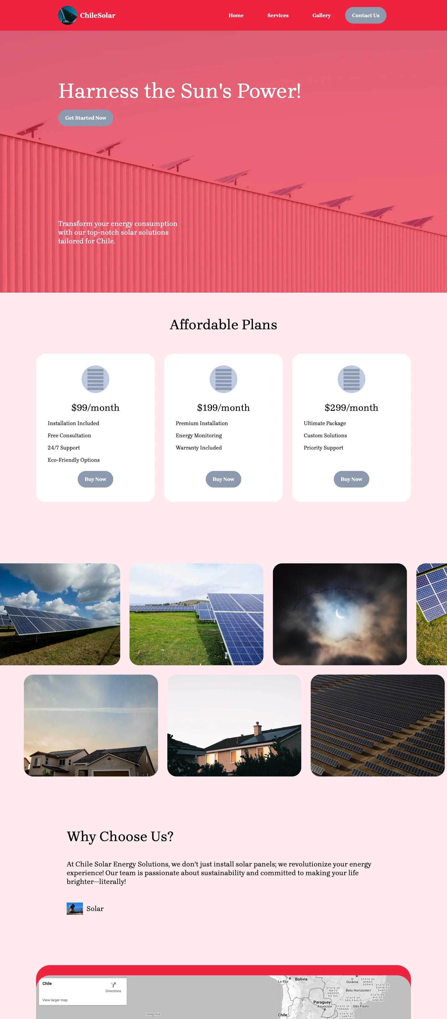 Chile Solar Energy Solutions screenshot