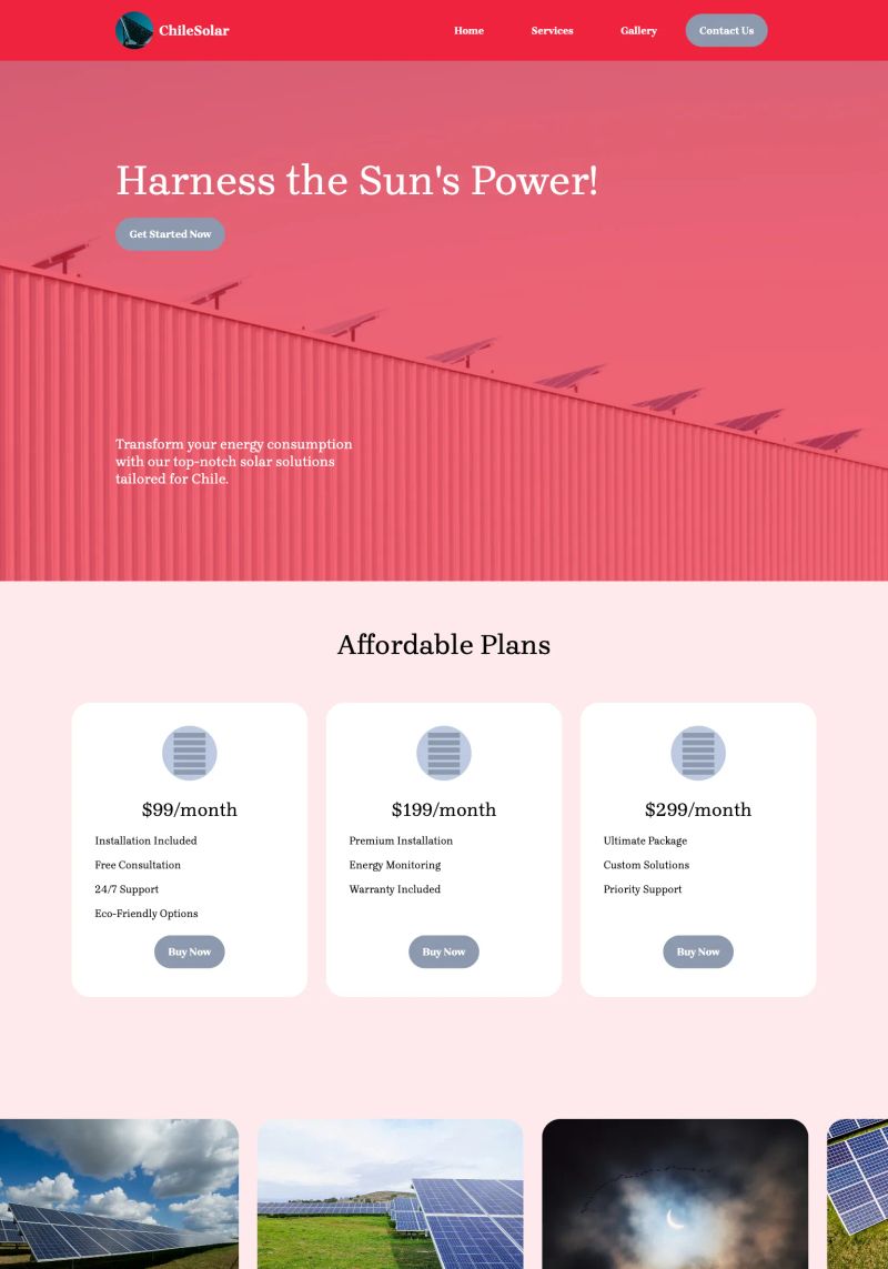 Chile Solar Energy Solutions screenshot