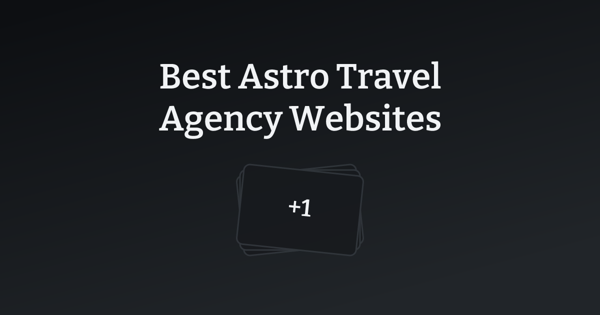 Best Astro Travel Agency Websites with count