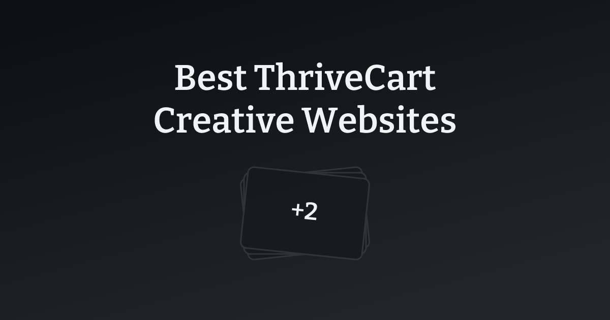Best ThriveCart Creative Websites with count