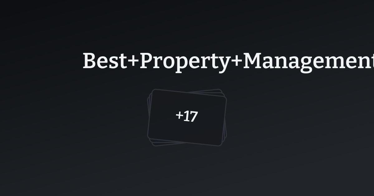 Best Property Management Templates with count