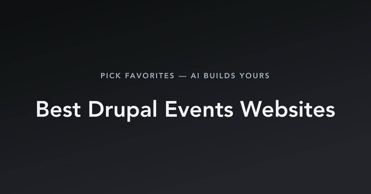 Best Drupal Events Websites with count