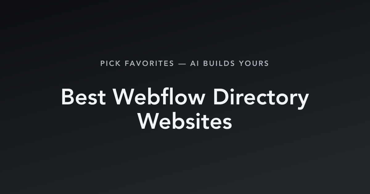 Best Webflow Directory Websites with count