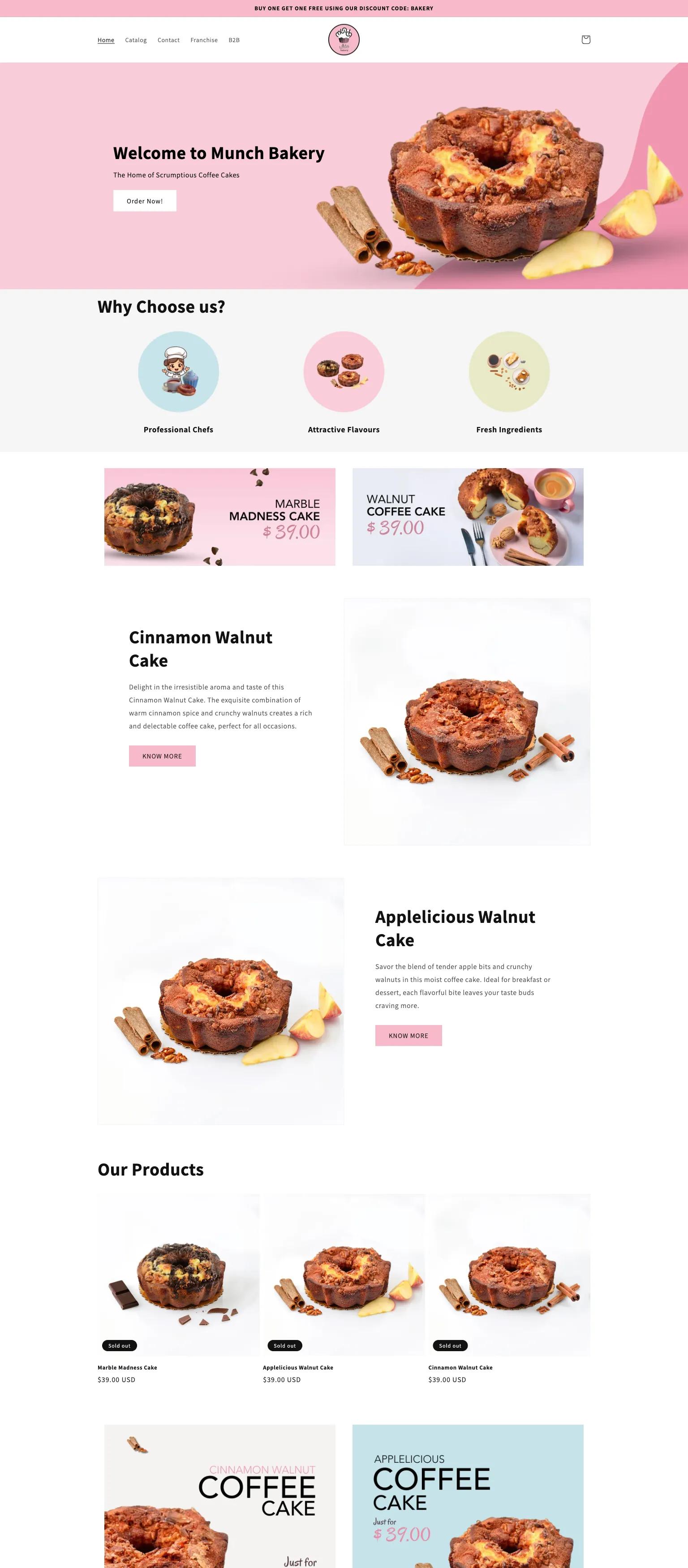 Munch Bakery screenshot