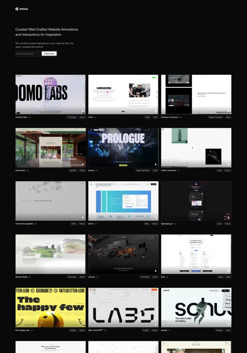 Motus screenshot