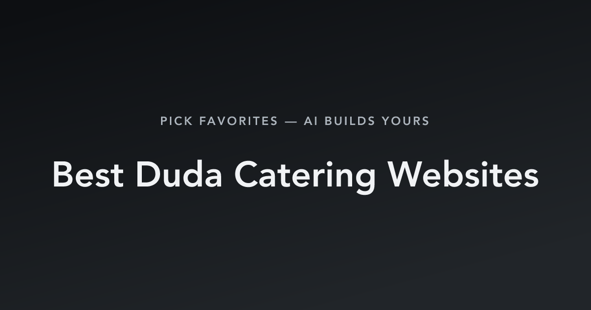 Best Duda Catering Websites with count