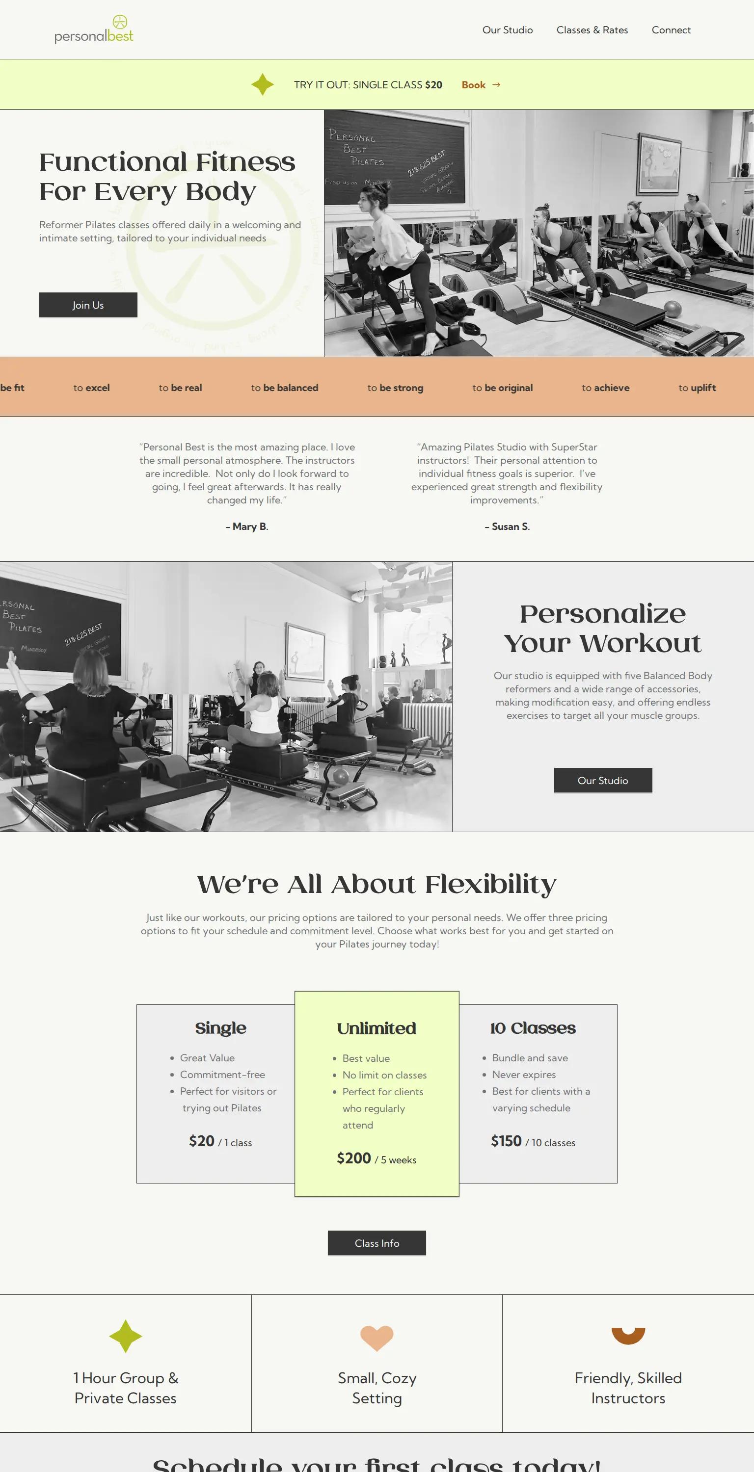 Personal Best Pilates screenshot