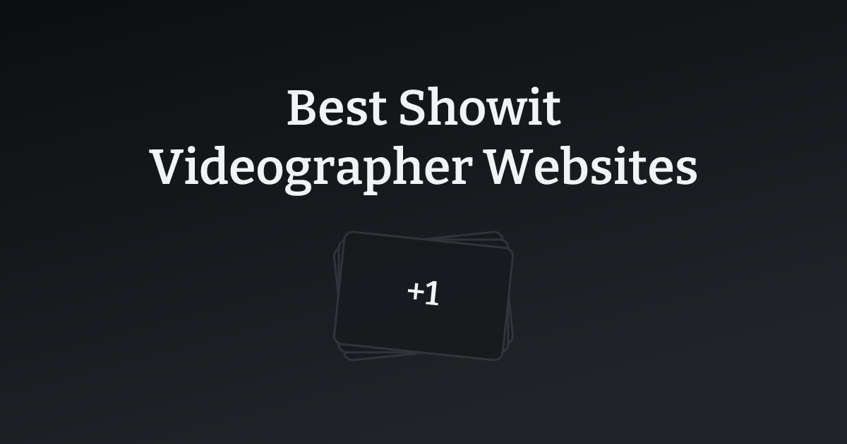 Best Showit Videographer Websites with count