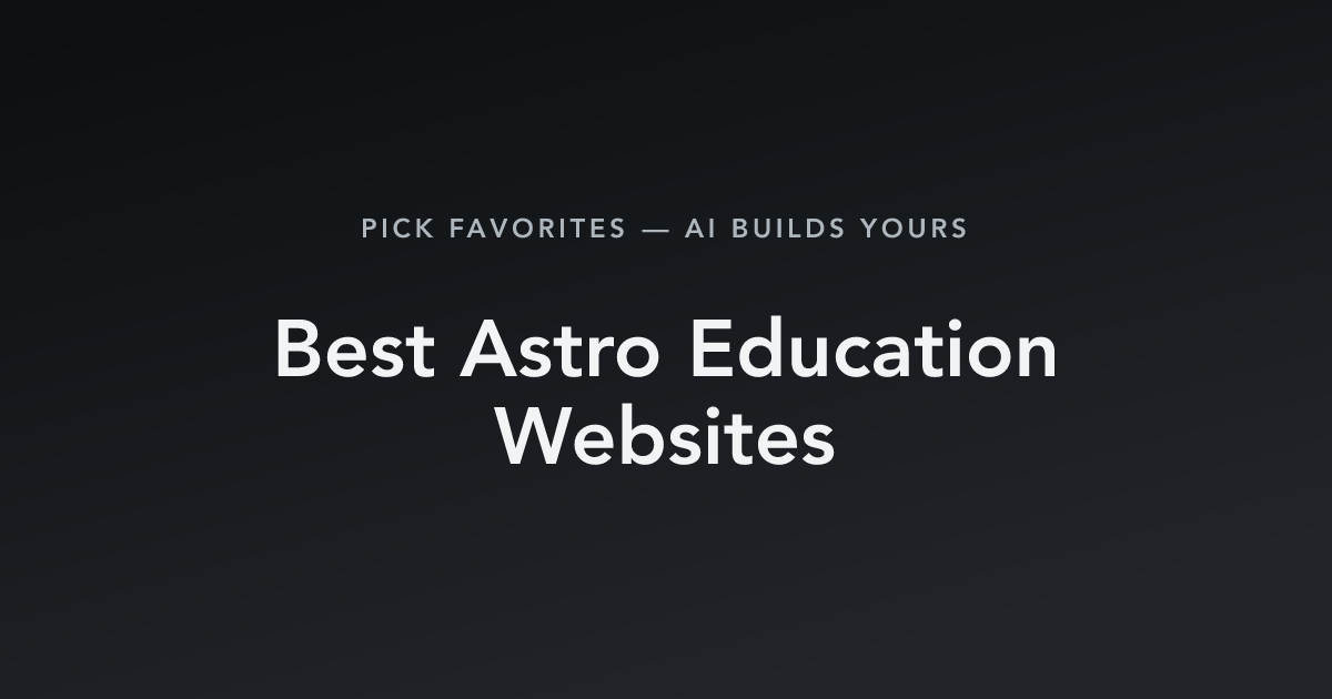 Best Astro Education Websites with count