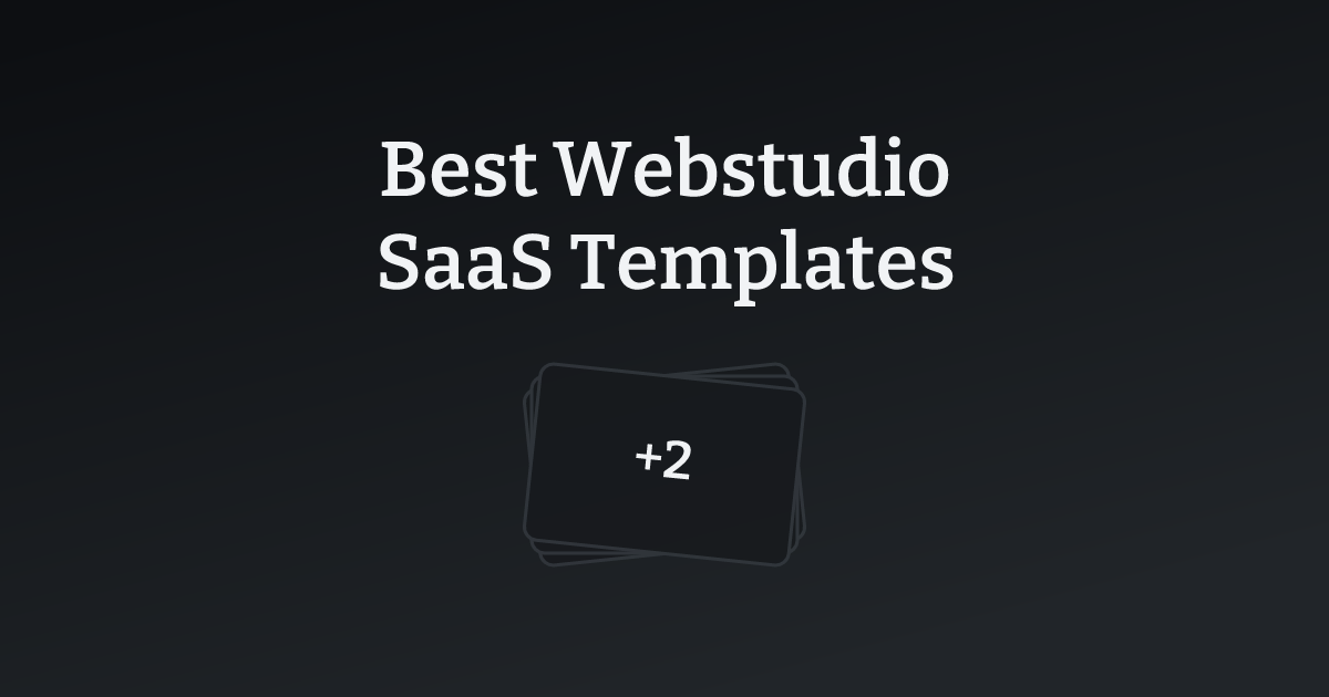Best Webstudio SaaS Templates with count