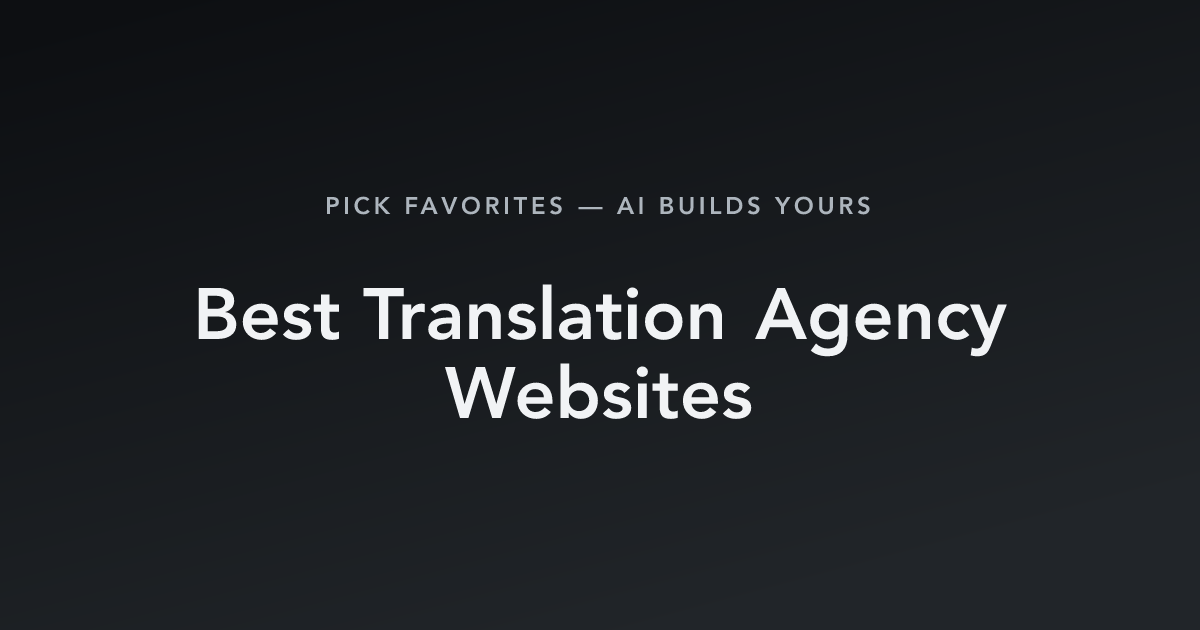 Best Translation Agency Websites with count