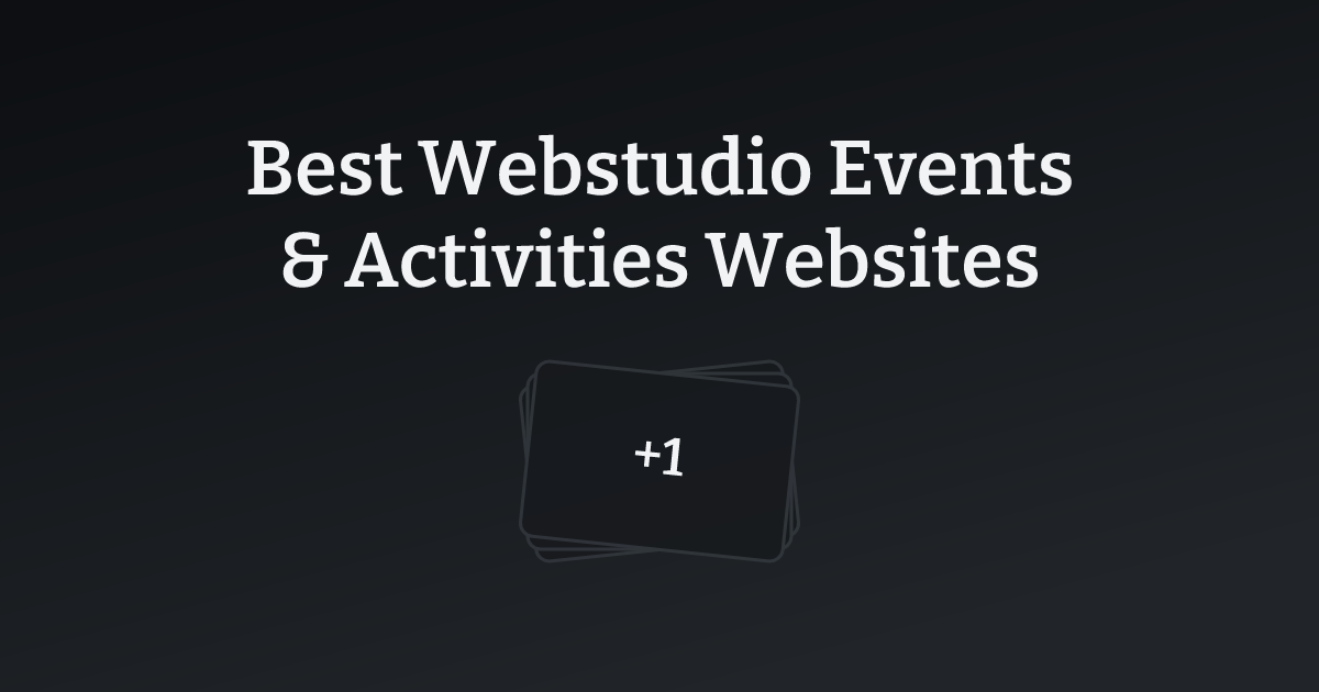 Best Webstudio Events & Activities Websites with count