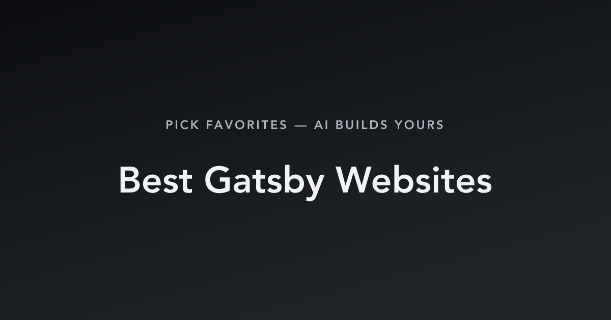 Best Gatsby Websites with count