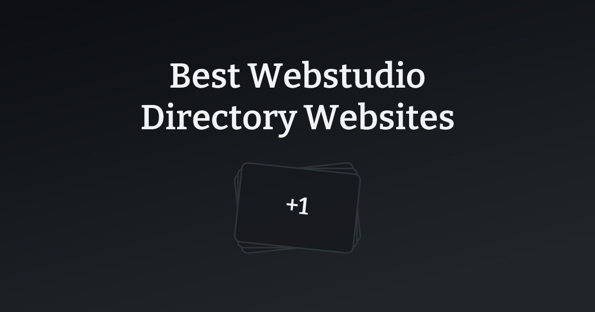 Best Webstudio Directory Websites with count