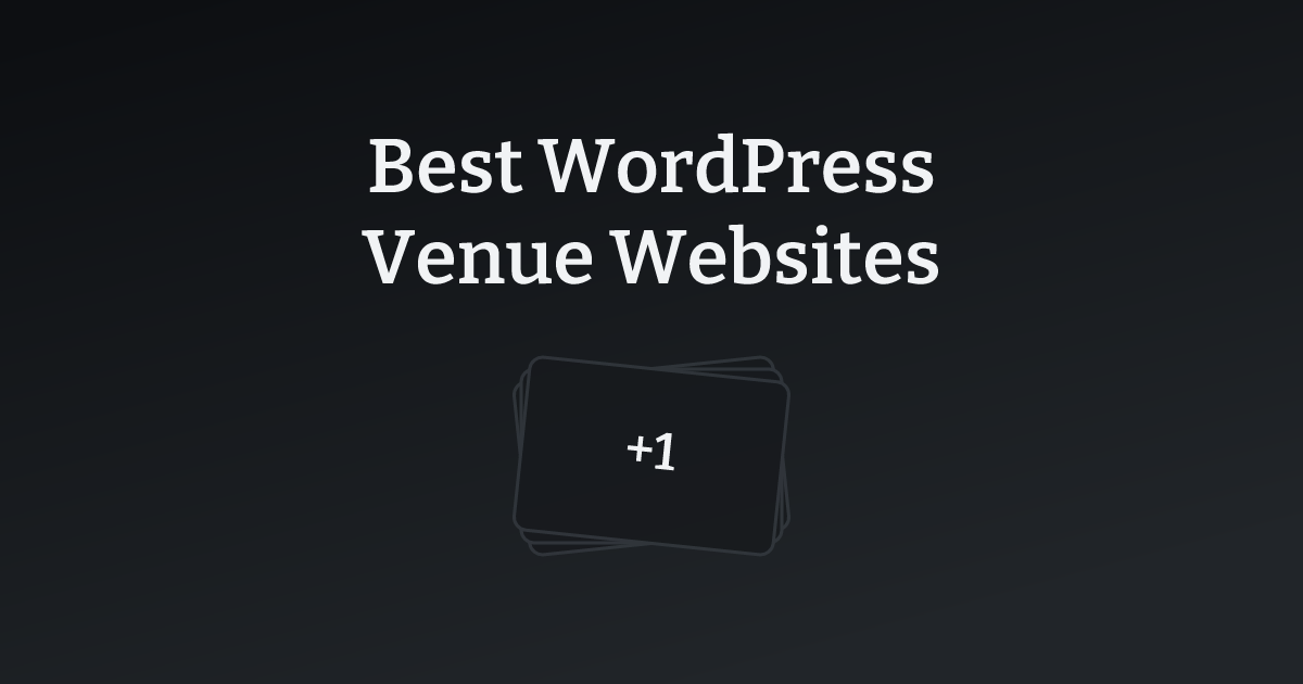 Best WordPress Venue Websites with count