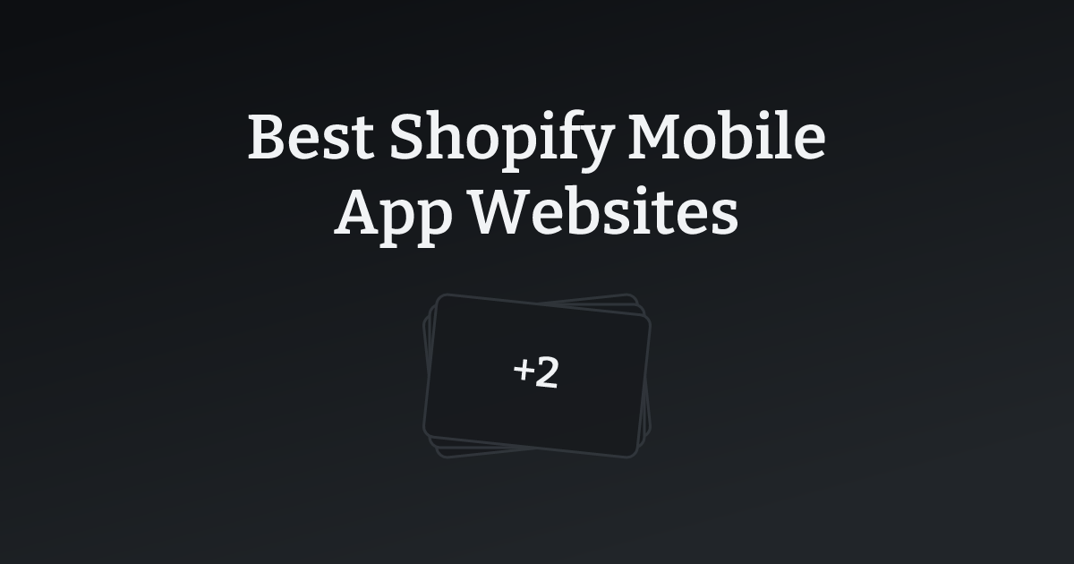 Best Shopify Mobile App Websites with count