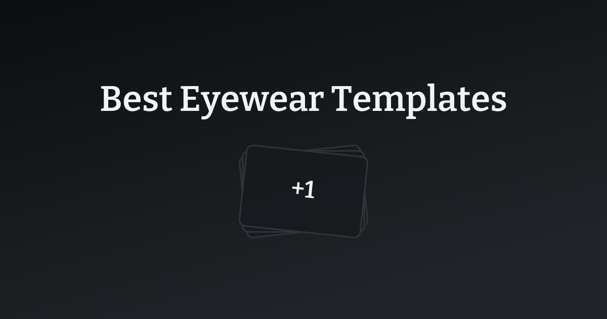 Best Eyewear Templates with count
