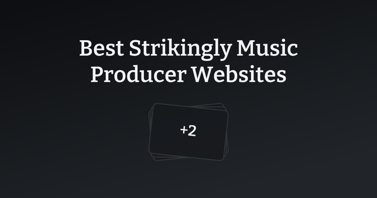 Best Strikingly Music Producer Websites with count