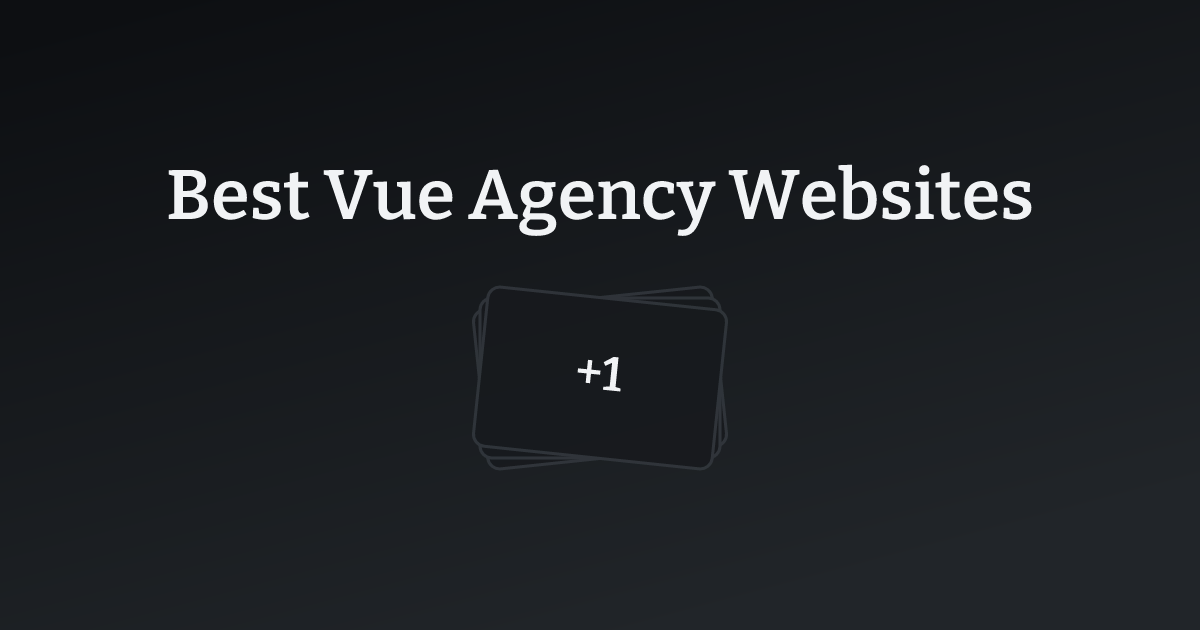 Best Vue Agency Websites with count